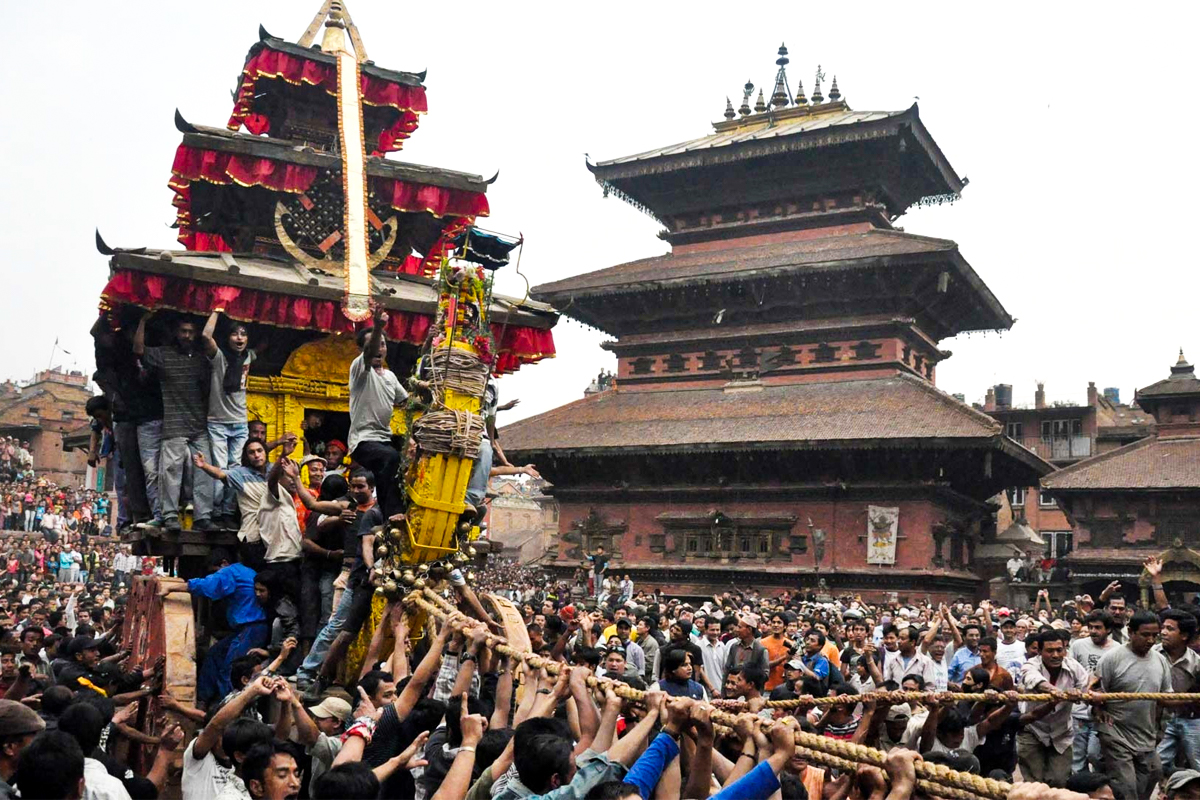 Bisket Jatra in Bhaktapur